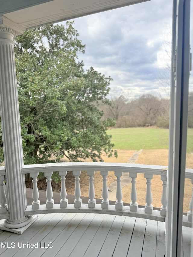 5 Spruce St, Oakland, MS 38948 - view of wooden terrace