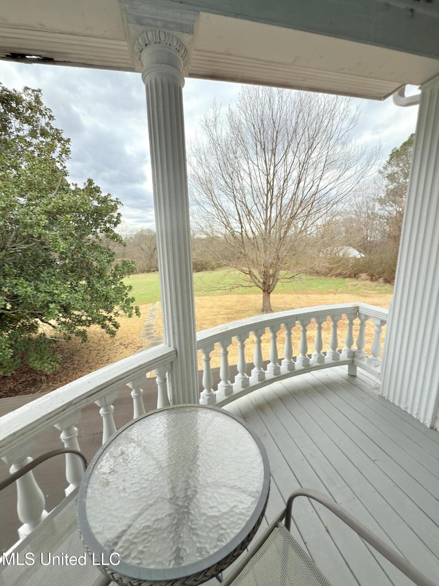 5 Spruce St, Oakland, MS 38948 - wooden terrace featuring outdoor dining space