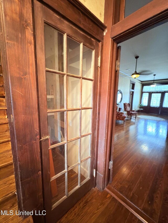 5 Spruce St, Oakland, MS 38948 - interior space featuring ceiling fan and wood finished floors