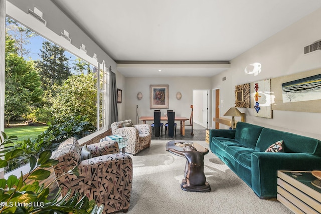 view of carpeted living room