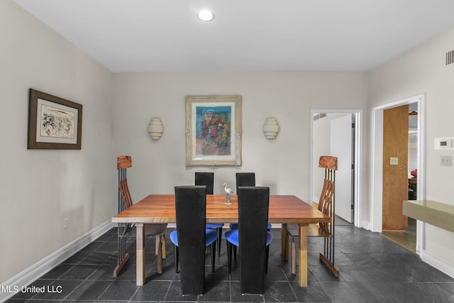 view of dining area