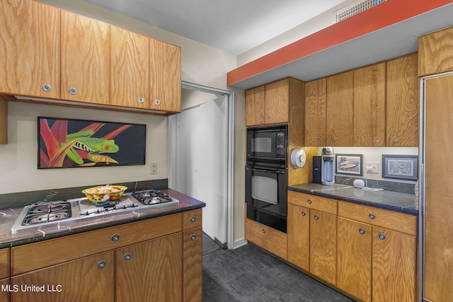 kitchen featuring black appliances