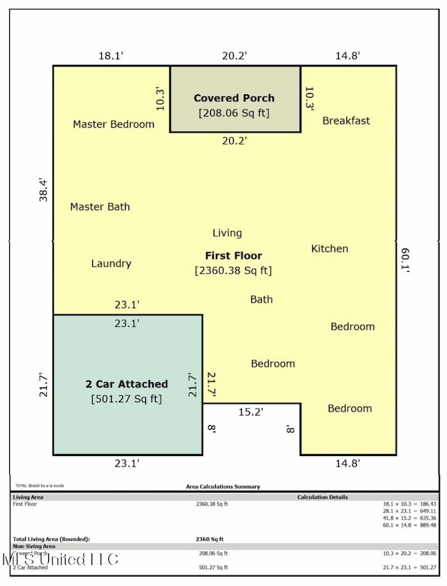 2006 Pelican Cir, Long Beach, MS 39560 - floor plan / room layout