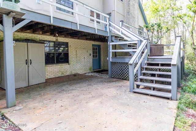 view of patio with a deck