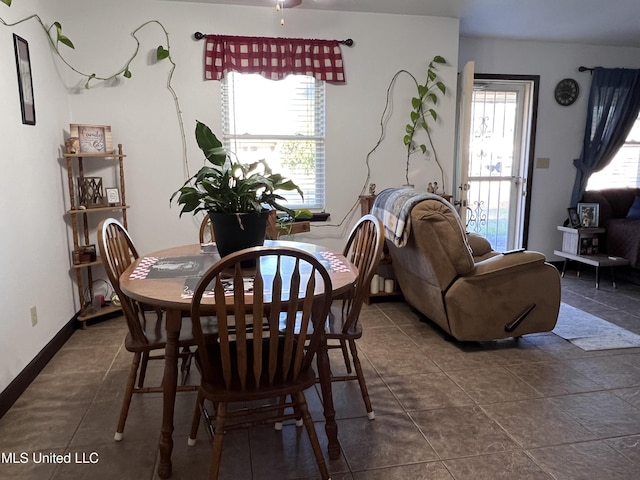 view of dining area