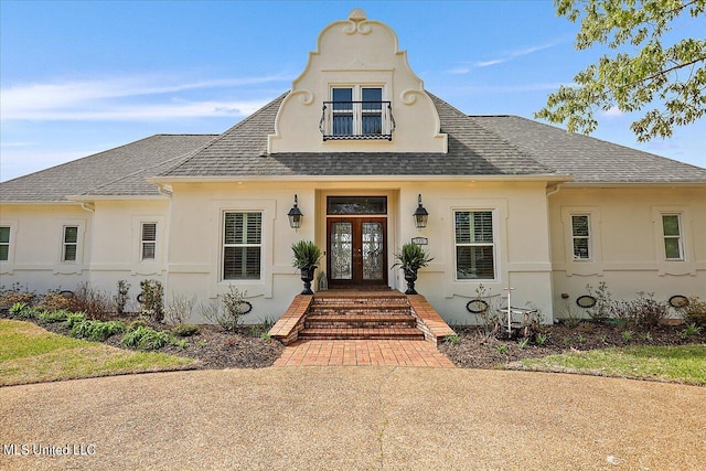 view of front of home featuring french doors