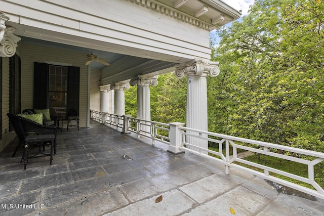 315 N St, Lexington, MS 39095 - view of patio / terrace featuring a ceiling fan