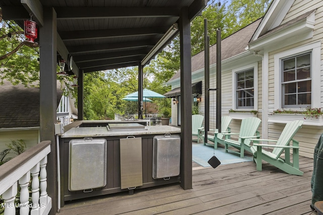 315 N St, Lexington, MS 39095 - deck with outdoor wet bar and exterior kitchen
