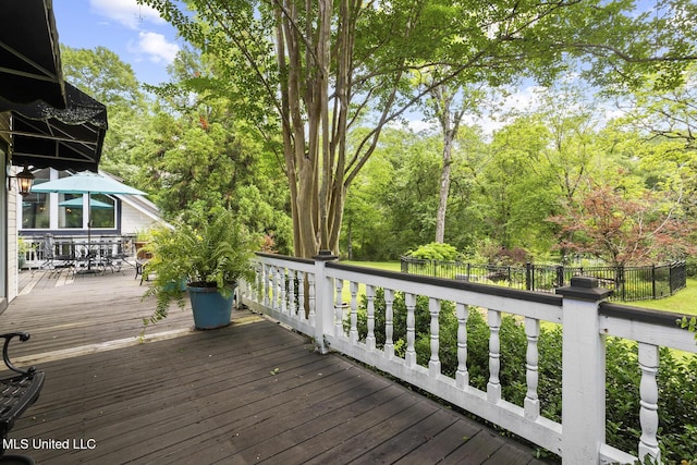 315 N St, Lexington, MS 39095 - wooden deck with outdoor dining space