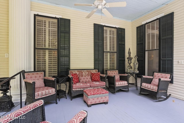 315 N St, Lexington, MS 39095 - view of patio / terrace with a ceiling fan and an outdoor hangout area