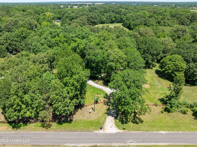 6869 Compress Rd # F, Como, MS 38619 - drone / aerial view of a heavily wooded area