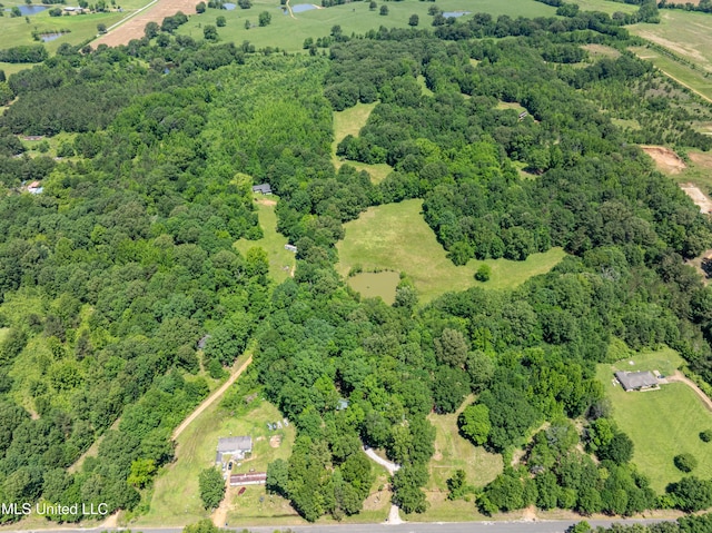 6869 Compress Rd # F, Como, MS 38619 - aerial view of property and surrounding area with a forest
