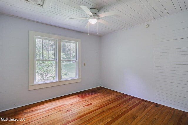 873 SCR 142, Morton, MS 39117 - empty room featuring wood-type flooring, wooden ceiling, and ceiling fan