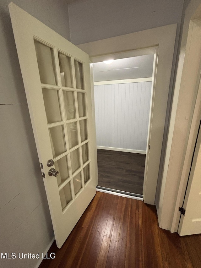 873 SCR 142, Morton, MS 39117 - hallway with wood-type flooring and wooden walls