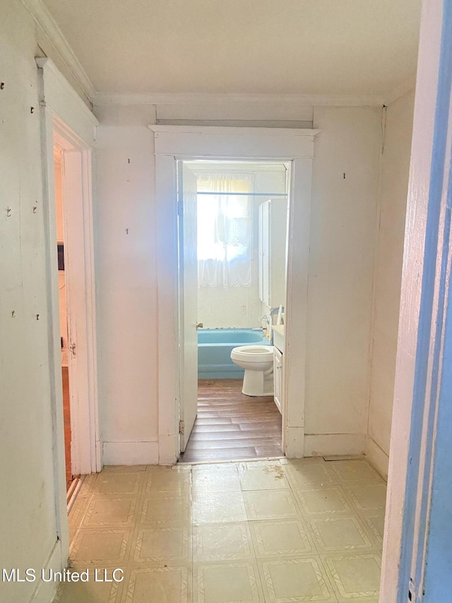 810 S Edwards Ave, Clarksdale, MS 38614 - hallway with ornamental molding and light floors