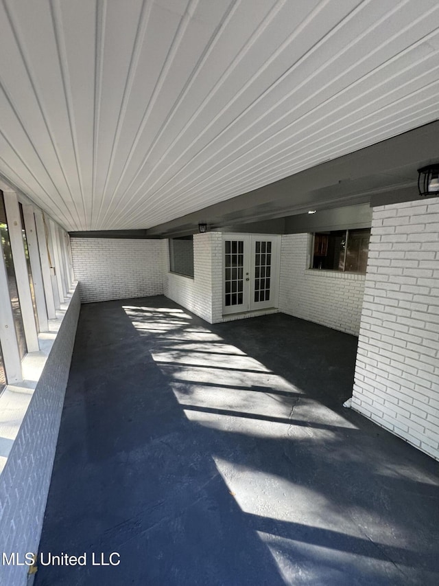 view of patio / terrace featuring french doors