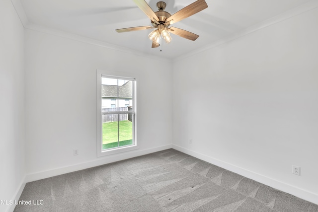 202 Crestwood Pl, Madison, MS 39110 - carpeted empty room featuring crown molding and ceiling fan