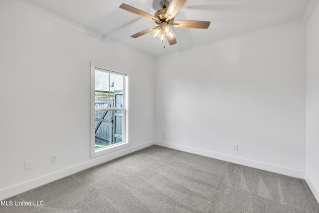 202 Crestwood Pl, Madison, MS 39110 - carpeted spare room with ornamental molding and ceiling fan