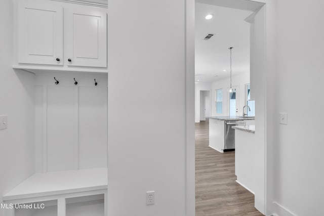 202 Crestwood Pl, Madison, MS 39110 - mudroom featuring wood finished floors and recessed lighting