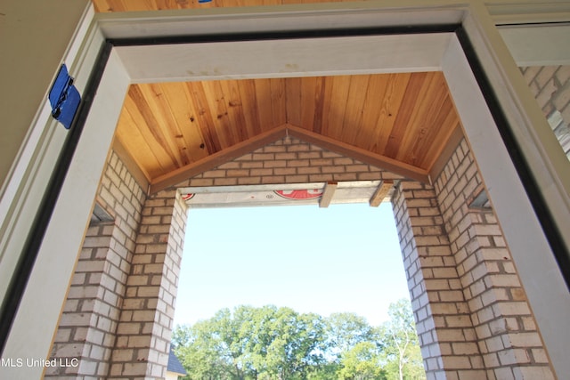 exterior details with brick siding