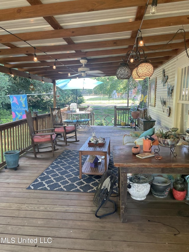 view of wooden terrace