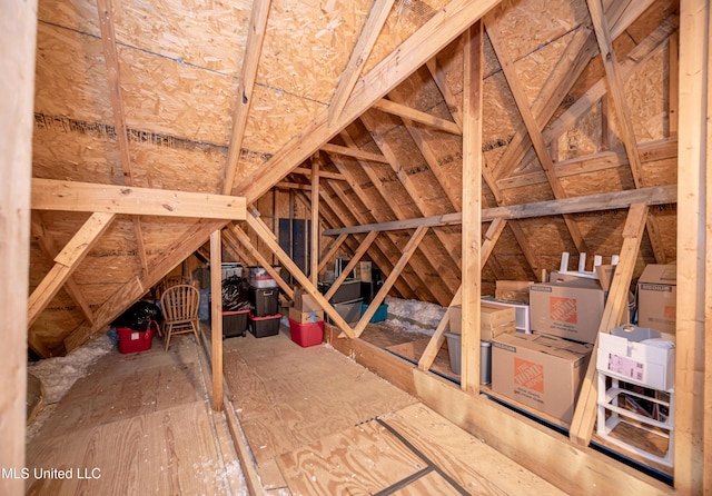 view of attic