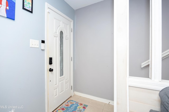 view of tiled foyer