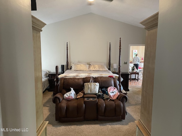 5 Lombardy Rd, Drew, MS 38737 - carpeted bedroom featuring vaulted ceiling and ceiling fan