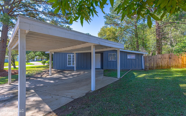 view of patio / terrace with a carport