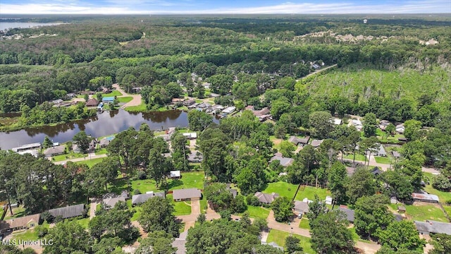634 Twin Harbor Pl, Madison, MS 39110 - aerial view of property's location featuring a large body of water, a forest, and nearby suburban area