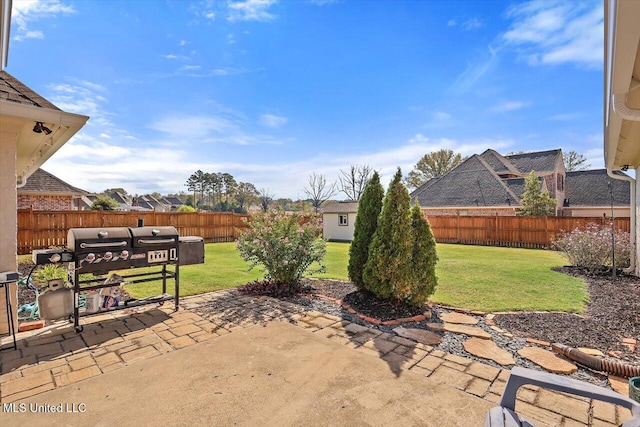 view of patio / terrace featuring a grill