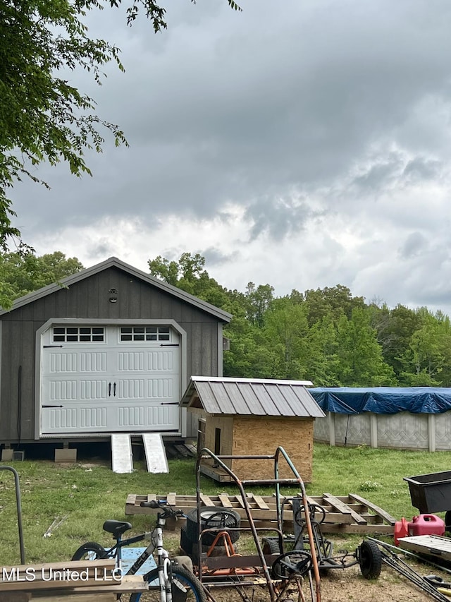 view of shed