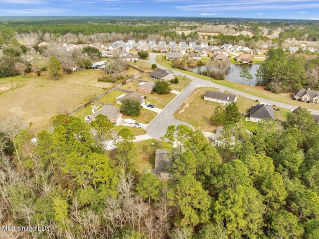 drone / aerial view with a residential view