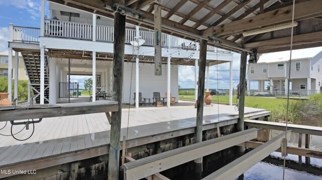 4011 S Nassau St, Bay Saint Louis, MS 39520 - dock featuring stairs and a deck