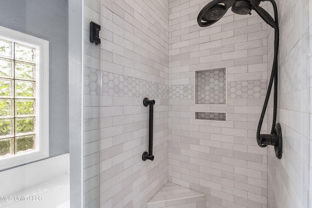 380 Green Acres Dr, Canton, MS 39046 - full bathroom featuring tiled shower, plenty of natural light, and a bath