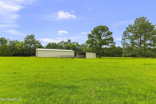 380 Green Acres Dr, Canton, MS 39046 - view of yard with an outbuilding