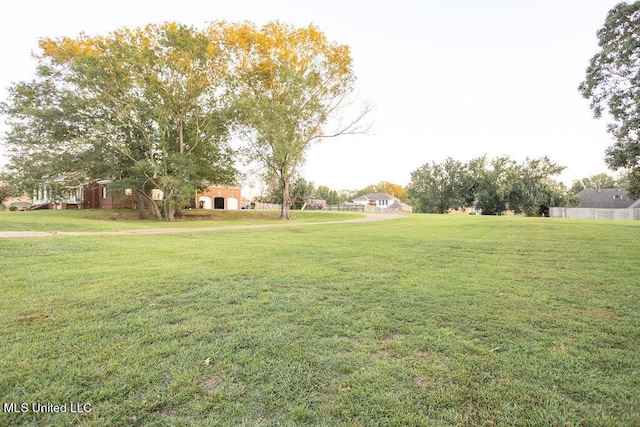 view of grassy yard