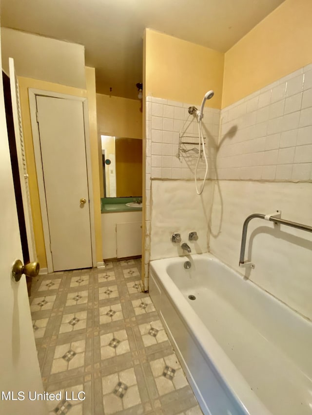1903 Circle Dr, Picayune, MS 39466 - bathroom with tile patterned floors and shower / tub combination