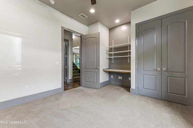 31 Poplar Cir, Gulfport, MS 39507 - unfurnished bedroom with carpet flooring, a closet, and recessed lighting