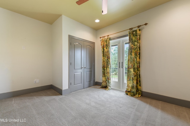 31 Poplar Cir, Gulfport, MS 39507 - carpeted empty room with ceiling fan and recessed lighting