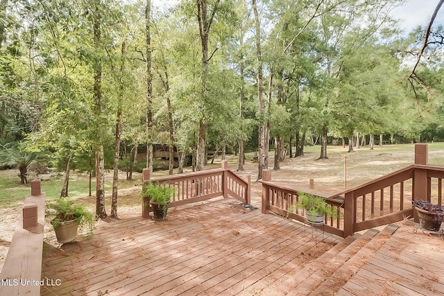 view of wooden deck