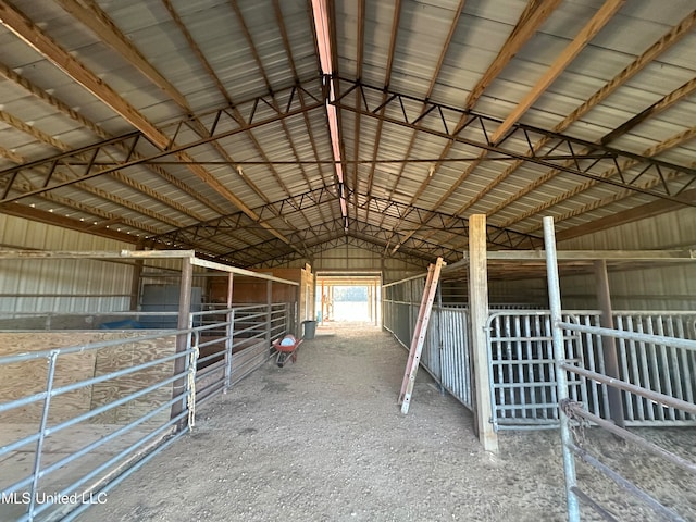 view of horse barn