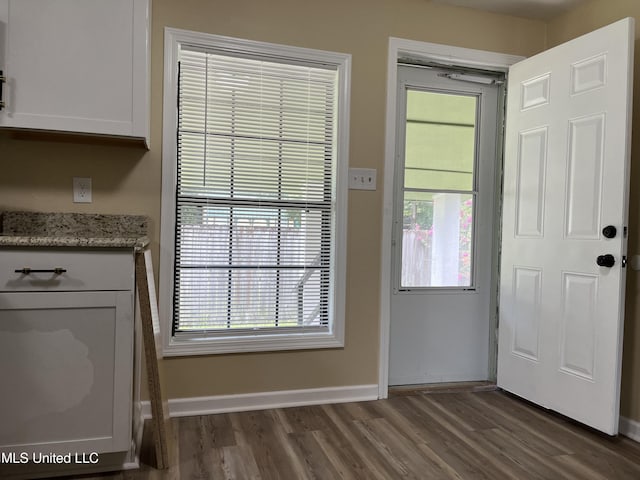 7701 Harold Ave, Moss Point, MS 39563 - foyer featuring dark wood-type flooring and plenty of natural light