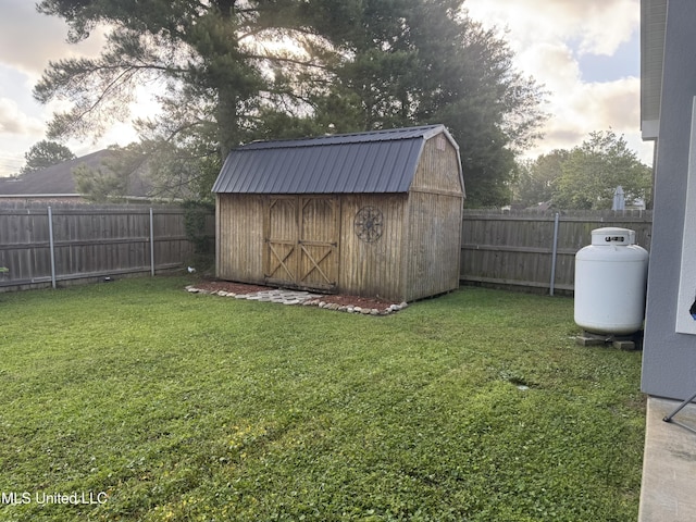 view of shed