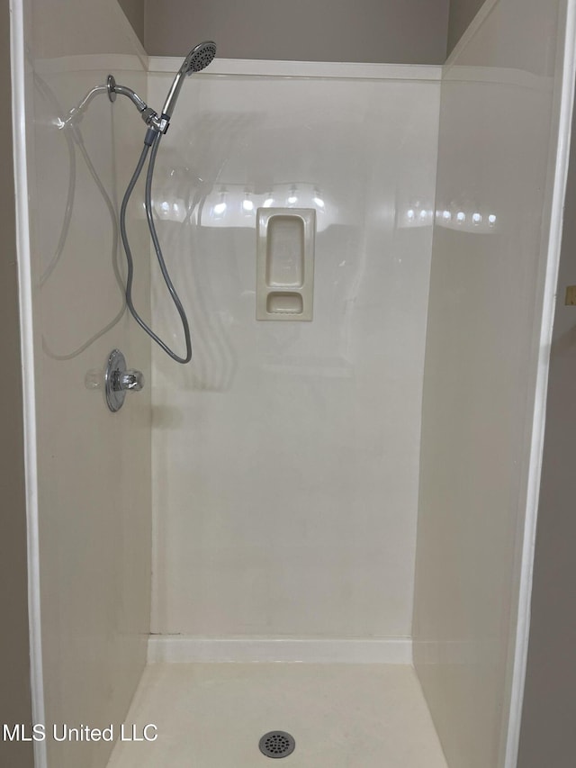 bathroom with a shower