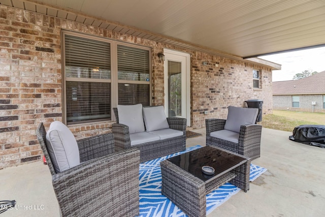 view of patio / terrace with an outdoor hangout area