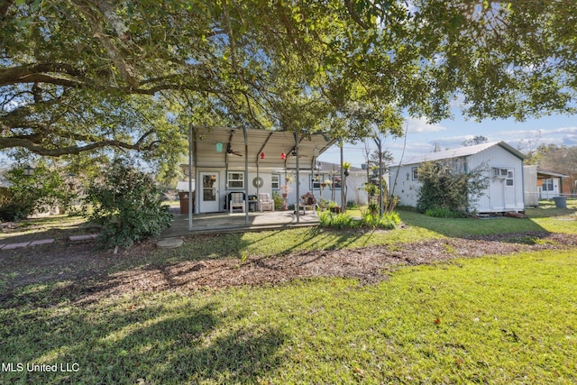 view of yard with a patio