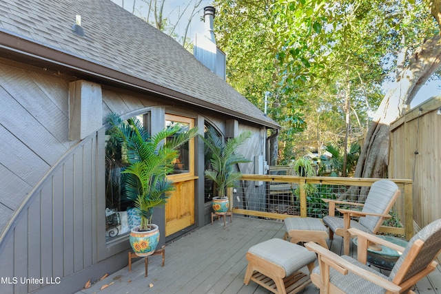 view of wooden deck