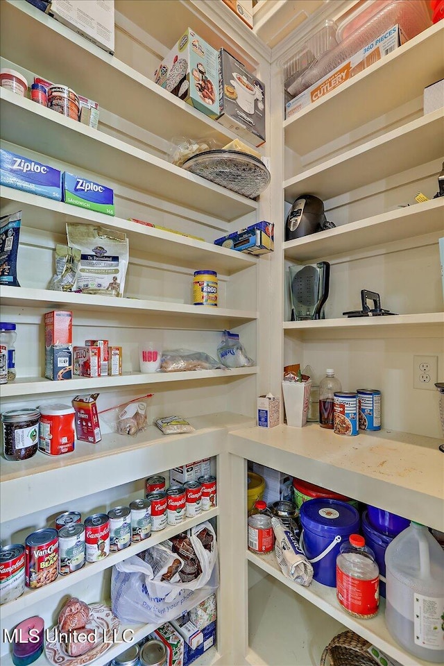 view of pantry