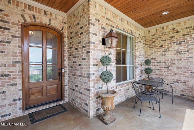 view of doorway to property